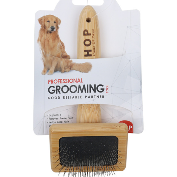 Carbonized Bamboo Pet Grooming Comb