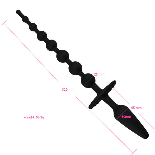Silicone Beaded Anal Plug Prostate Massager